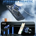 thumbnail image 5 of Designed For iPhone 16e Phone Case,With 360° Spin Magnetic Stand Ring Kickstand,Fit for Mag-Safe,Military Grade Shockproof Heavy Duty Dropproof Tough Rugged Phone Case,Darkblue, 5 of 6