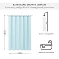 thumbnail image 3 of Light Blue Extra Long Waterproof Shower Curtain Liner 71x79 Inches, 3 of 7