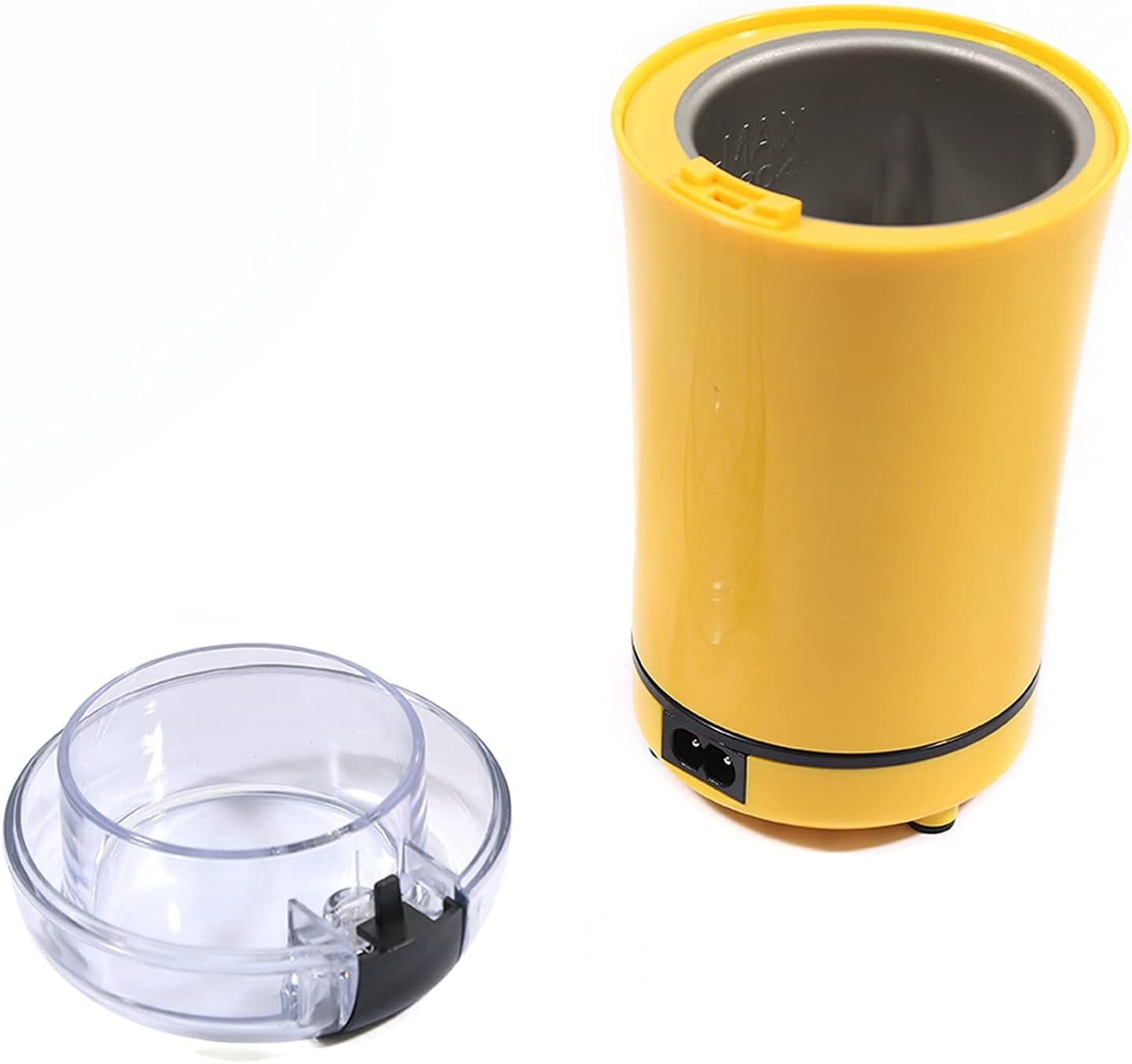 Electric Coffee Grinder-Electric Blade Spices, Fast Coffee Grinder with Stainless Steel Blade, Coffee Grinders Grain Mill Small Grinder For Beans Grains 6.69 inch 150W (Yellow)