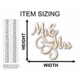 thumbnail image 2 of Mr. & Mrs. Sign Unfinished Wood Cutout Home Decor DIY 46" / 1/2", 2 of 3