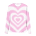 thumbnail image 2 of ATOGUTA Boys Girls Long Sleeve Shirts Unisex Valentine's Day Shirts Funny Love Heart Kids Pollover Tops Pink, Size 3T-14, 2 of 4