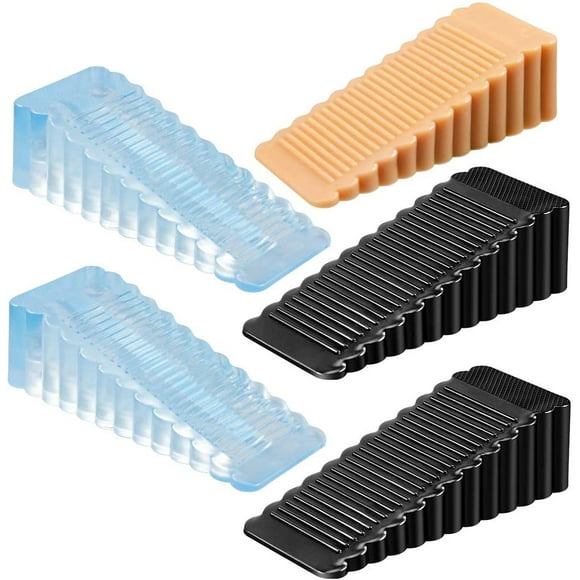 Door Stopper Set Rubber Door Stops Security Door Stops to Keeps The Door Open, Wedge Door Stop to Prevent Children from Being Trapped, Decorative Door Stopper Blocker for Hotel Home Office (5 Pack)
