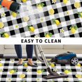 thumbnail image 5 of Cute Lemon Floral Outdoor Rug for Patio/Deck/Porch, Non-Slip Large Area Rug 5 x 7 Ft, Farmhouse Black White Buffalo Plaid Indoor Outdoor Rugs Washable Area Rugs, Reversible Camping Rug Carpet Runner, 5 of 8