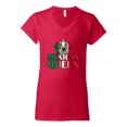 thumbnail image 2 of Wild Bobby Mexican Queen Latin Pride Women Standard V-Neck Tee, Red, Large, 2 of 5
