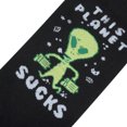 thumbnail image 3 of Crazy Socks, Unisex, Graphic, This Planet Sucks, Crew Socks, Novelty Silly Fun, 3 of 6