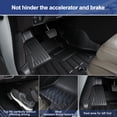 thumbnail image 6 of Canvcle Custom Fit for Floor Mats Toyota Camry 2015 2016 2017 Accessories All Weather Floor Liners Front & 2nd Row TPE Waterproof Fit for Hybrid and Non-Hybrid Models, 6 of 7
