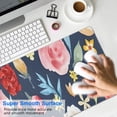 thumbnail image 4 of Long Mouse Pads for Desk,Pioneer Flower Floral Print Pattern Desk Mats on Top Of Desks, Desk Mouse Pad Extra Large with 3mm Non-Slip Base and Stitched Edge for Gaming,Office,Work,Home 31.5"x11.8", 4 of 6
