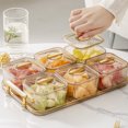 thumbnail image 4 of 6-Section Clear Plastic Snack Tray with Lids - Multi-Compartment Display for Candy, Nuts, Dried Fruits, Kitchen Pantry & Party Serving, 4 of 8