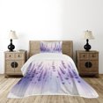thumbnail image 2 of Ambesonne Lavender Quilted Bedspread Set 2 Pcs, Dreamy Purple Flowers Art, Twin Size, Blue Violet Ivory, 2 of 4