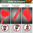 thumbnail image 3 of Tutuviw 2Pcs Silicone Pancakes Spatula 10 Inch Non-Stick Cooking Safe Silicone Wide Flexible Silicone Turner Heat Resistant Kitchen Shovel Cookware (Red,Black), 3 of 7