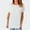 White, variant on Posijego Women's Plain Short Sleeve Shirts Summer Crew Neck Basic Tees Casual Loose T-Shirt for Women
