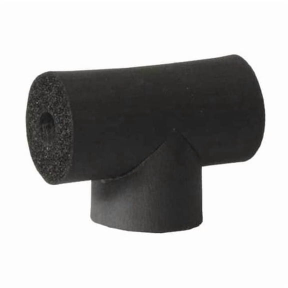 2-3/8" x 1" Elastomeric Tee Pipe Fitting Insulation, 1" Wall