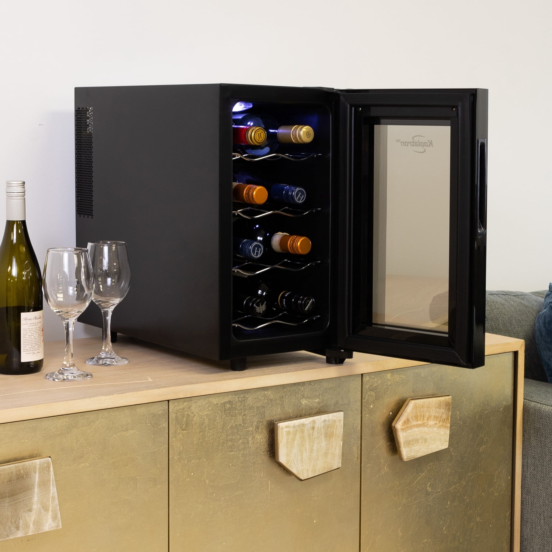 Koolatron 8 Bottle Wine Cooler Thermoelectric Freestanding Wine Fridge