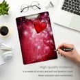 thumbnail image 5 of FMSHPON Valentines Day Heart Clipboard Hardboard Wood Nursing Clip Board and Pull for Standard A4 Letter 13x9 inches, 5 of 8