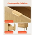 thumbnail image 6 of KFFKFF 3-Drawer Rattan Dresser, Stylish Storage Cabinet with Metal Handles & Wooden Legs, Modern Organizer for Bedroom, Living Room, or Hallway, 6 of 9