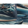 thumbnail image 3 of Ambesonne Nautical Quilted Coverlet 3 Pcs, Marine Anchor and Seagull, Queen Size, Indigo and Dark Salmon, 3 of 4