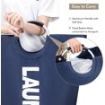 thumbnail image 4 of SHAR Panier à Linge, Sac à Linge, Grande Capacité Corbeilles à Linge, Pliable Panier Linge Sale-Bleu Foncé, 4 of 5