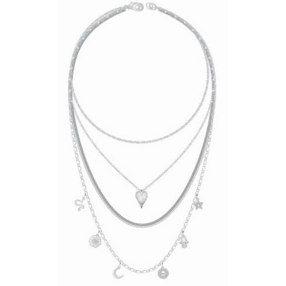 No Boundaries Silvertone Necklace Set, 4 Pieces