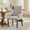 Beige, variant on Newset Solid Wood Arm Dining Chair, Upholstered Chenille with Tufted Back & Curved Legs, Beige, 300lb