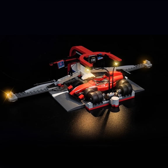 LED Light Compatible with Legos 60443 Building Set, LED Light Kit for Legos 60443 F1 pit stop Building Toy, Only Decoration Lights, No Building Model Kit