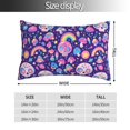 thumbnail image 2 of Cauagu Skull mushroom rainbow Print Pillow Covers with Envelope Closure,1PC Pillow Cases Decorative Pillow Case for Bed & Couch, Pillows Not Included-16"x24", 2 of 6