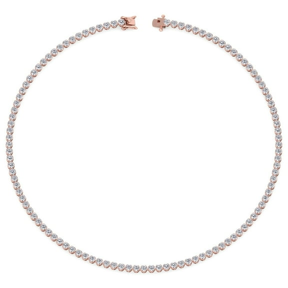 Eden - 5.4 Carat Illusion Set Round Diamond Tennis Necklace