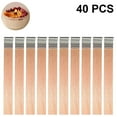 thumbnail image 2 of 40 Pack Wood Wicks for Candle Making, Crackling Wooden Candle Wick, 13mm x 130mm, DIY Candle Making Craft Supplies, Brown, Natural Crackle Sound, 2 of 8