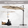 thumbnail image 4 of Outsunny 10ft Cantilever Patio Umbrella with 360° Rotation, Cream, 4 of 10