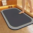 thumbnail image 2 of Under $5! InsCrazy Bathroom Rugs Diatomite Bathroom Water Absorbent Floor Mats Bathroom Doorway Non-Slip Foot Mats Sink Toilet Quick Dry Floor Mats 17" x 24", 2 of 7