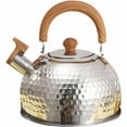 thumbnail image 1 of Tetera con silbido de 2 litros, tetera con silbido, tetera de agua para té, tetera de diseño vintage con asa, tetera con silbido, tetera con silbido para cocinas de gas de inducción, fácil de limpiar, 1 of 6