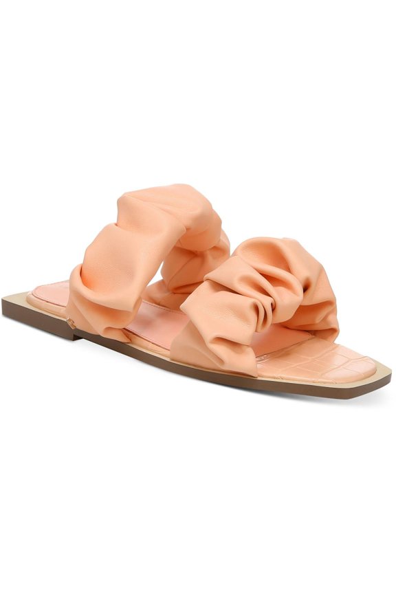 Circus by Sam Edelman Womens Iggy Faux Leather Ruffled Flat Sandals