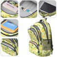 thumbnail image 4 of Lemon and Leaf Yellow Pattern Backpack for School, Cute School Bag with Adjustable Shoulder Straps and Padded Back, 16.9"x12.6"x5.9", 4 of 5