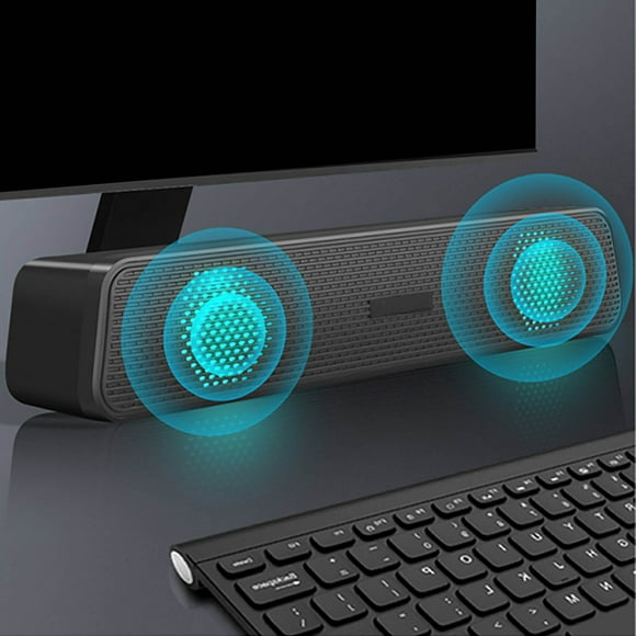 Birdeem TV Soundbar with Built-in Subwoofer, Wired USB Speaker for Clear Dialogue, Ultra Slim 2.1 Channel Sound Bar for Television, Wall Mountable Home Audio System for Small Spaces