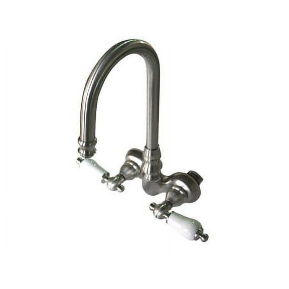 Elements Of Design DT0718PL Double Handle Wall Mounted Clawfoot Tub Filler - Nickel
