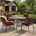 thumbnail image 7 of Kimunuk Outdoor Chair Cushions Set of 2, 39 x 20 in Non Slip Porch Swing Cushion Seat Back Cushions with Ties for Indoor Patio Rocking Chair, Burgundy, 7 of 7