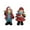 B, variant on Diceymbol Red Coat Winter Goblin Pair Set, Resin Christmas Figurines for Holiday Decor, 6.8x5.9 Inches