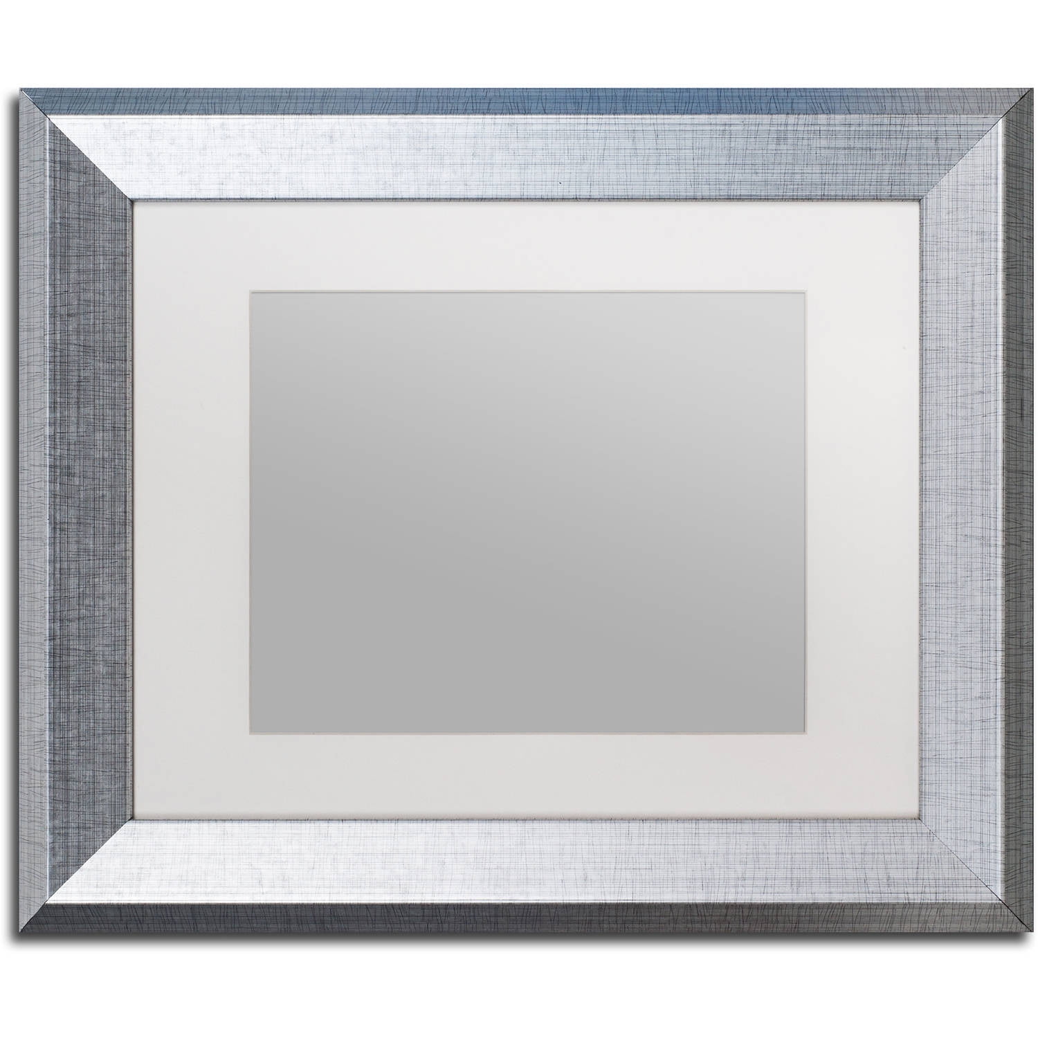 Trademark Fine Art HeavyDuty 11x14 Silver Picture Frame with 8x10