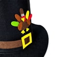 thumbnail image 6 of YAYUBA Thanksgiving Hats Black Pilgrim Felt Hat Thanksgiving Novelty Black Top Hat for Thanksgving Party Accessory, 6 of 9