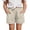 Beige, variant on TinyBloomm Girls Casual Solid Color Loose Fit Summer Shorts Comfortable Elastic Waist Playwear Soft Twill Pants, Size 8-9 Years