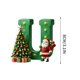 thumbnail image 1 of Adorno navideño personalizado con letras para árbol de Navidad - Colgante acrílico de 8 cm con diseño de gorro de Papá Noel | Decoración navideña DIY para el hogar, el árbol y regalos | Juego de 1, 1 of 5