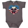 thumbnail image 3 of Inktastic Pug Dog Patriotic US Flag Heart Boys or Girls Baby Bodysuit, 3 of 5