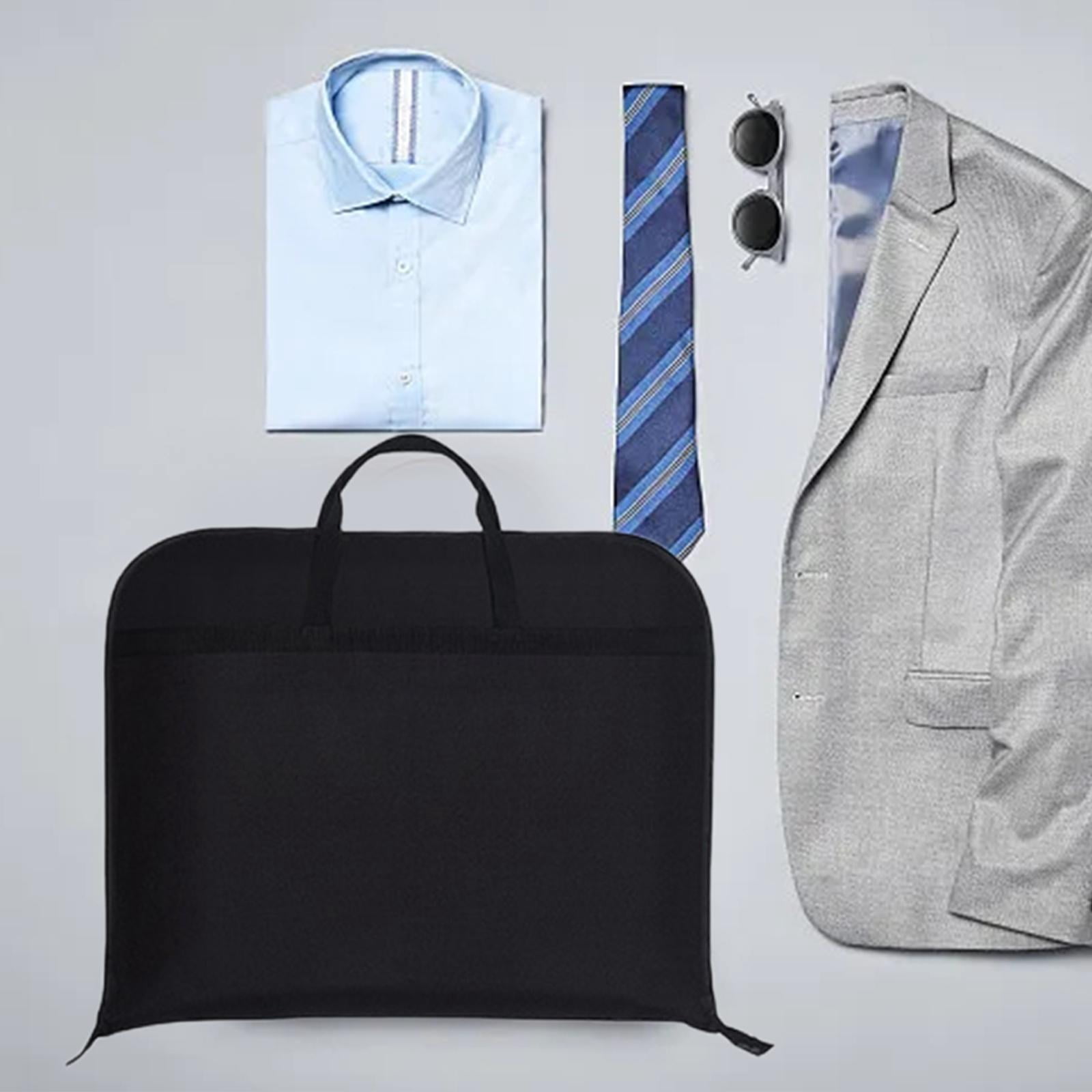 Baoblaze Hanging Garment Bag Dress Bag Men Women Suit Cover for Dresses Jackets suits Black