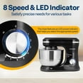 thumbnail image 5 of SPECSTAR 4.75 Quart Stand Mixer, 8 Speed Kitchen Electric Food Mixer, Household Stand Mixer for Baking, Cake, Bread with Beater, Dough Hook, Wire Whip and Egg Separator, Black, 5 of 9
