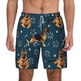 thumbnail image 2 of Goofa German Shepherd Dog Printed Men's Swim Trunks Board Shorts Quick Dry Mens Swimming Trunks with Compression Liner,Breathable Fit Hawaii Beach Shorts-XX-Large, 2 of 9