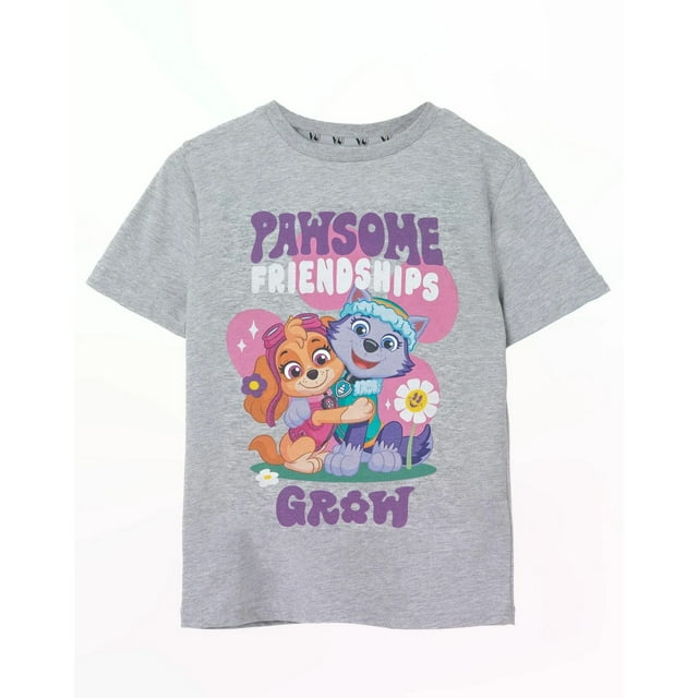Paw Patrol Girls Pawsome Friendships Marl T-Shirt