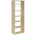 thumbnail image 2 of Easy Track Vertical 72 Inch Panels for Closet Organization, Honey (2 Pack), 2 of 2