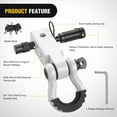 thumbnail image 4 of Nilight Anti-Theft Shackle Hitch Receiver 2Inch 45000 LBs Breaking Strength 3/4" Anti-Theft D Ring Shackle 5/8" Trailer Hitch Lock Pin Heavy Duty Solid Towing Kit for Trucks Off Road (White), 4 of 9