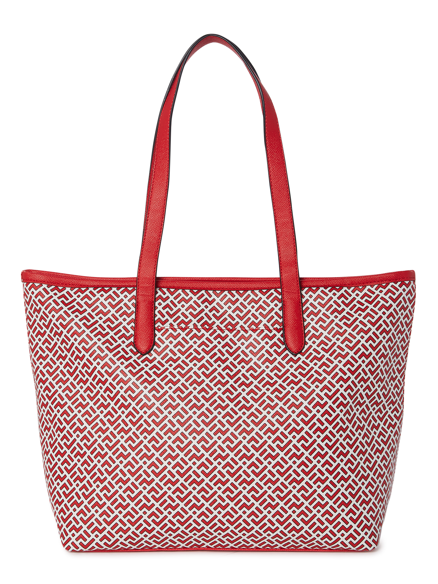 Time and Tru Women's 3-Piece Handbag Set Red Print