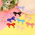 thumbnail image 3 of Uxcell 15Pcs Bow Iron on Patches Cute Bow Embroidered Patches Black 3x2", 3 of 3