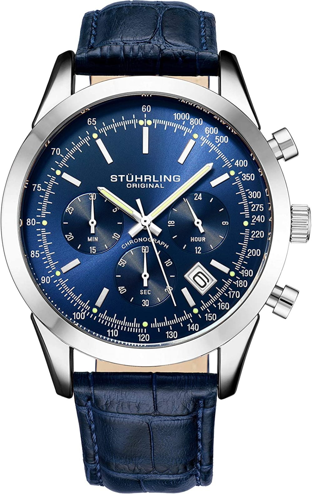 LAKeyen Mens Watches Chronograph Analog Blue Watch Dial with Date